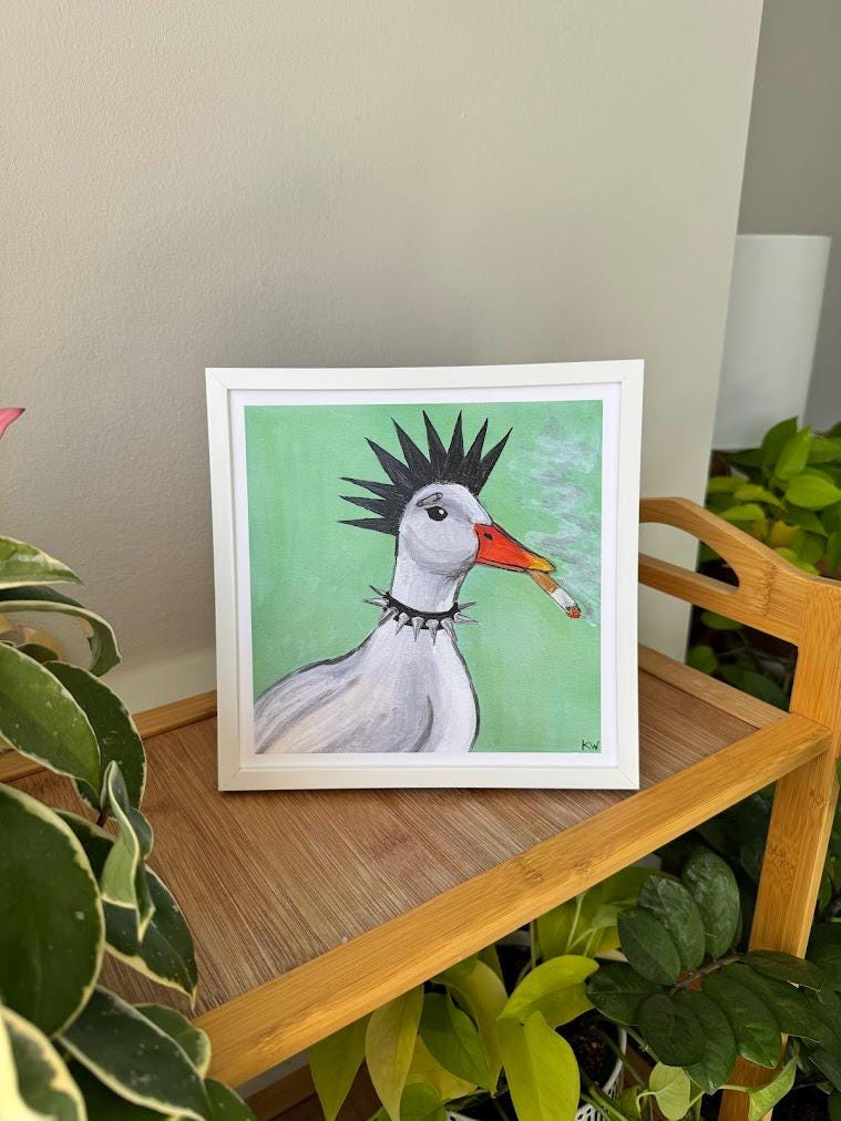 Punk Duck Art Print