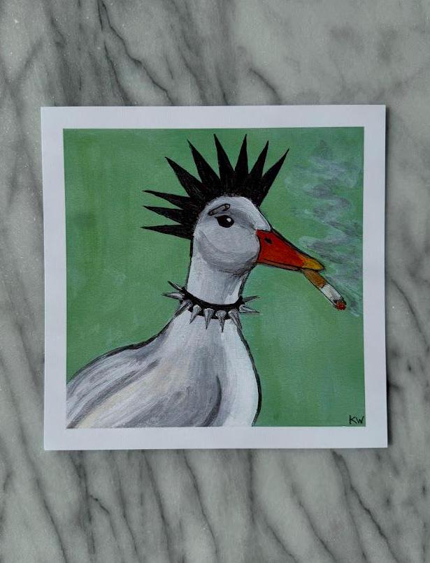 Punk Duck Art Print