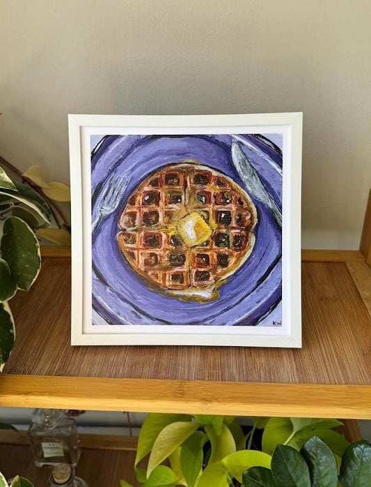 Waffle with Butter and Syrup Art Print