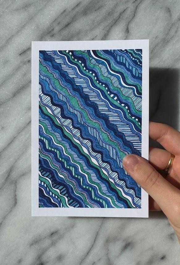 Blue Waves Art Print