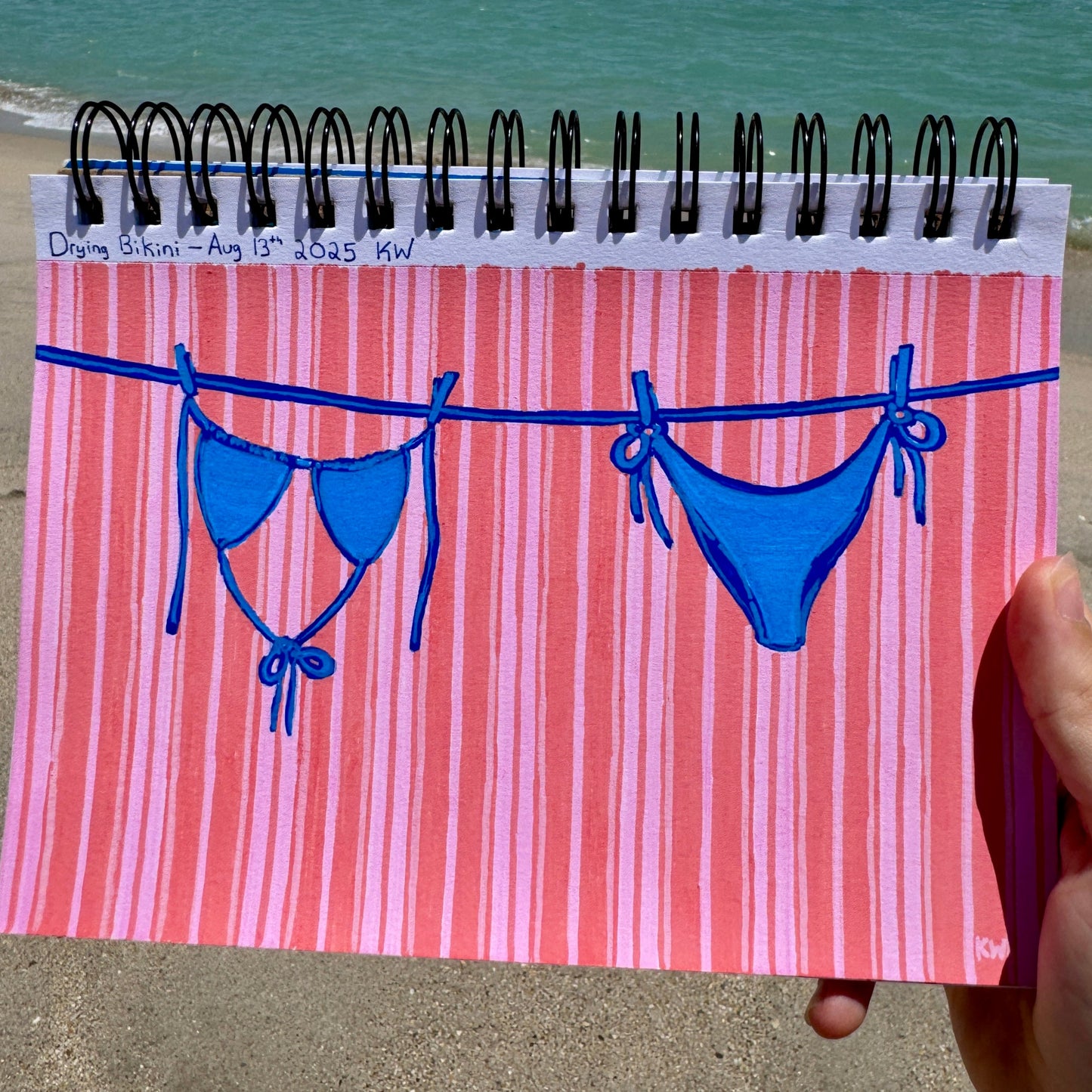 Blue Bikini Art Print