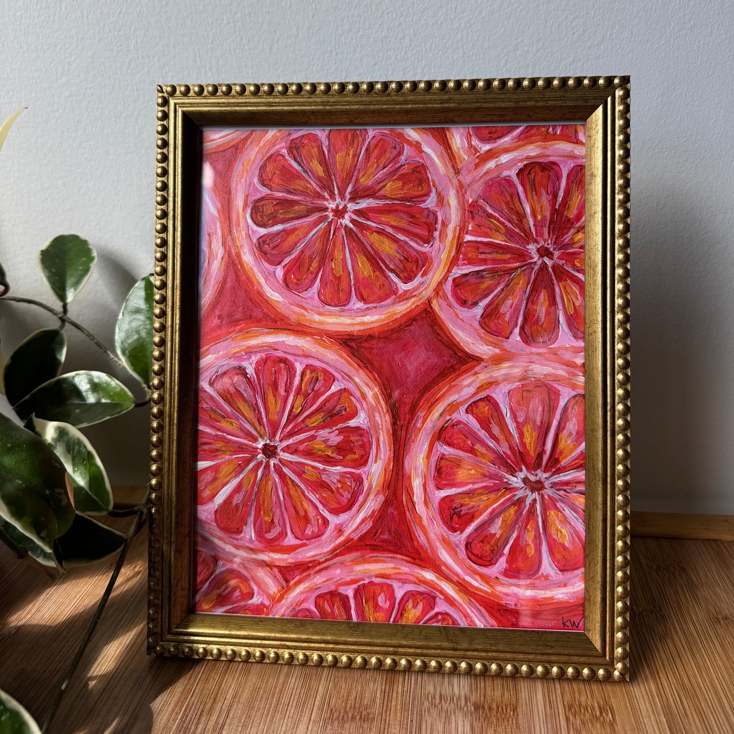 Grapefruit Slices Art Print