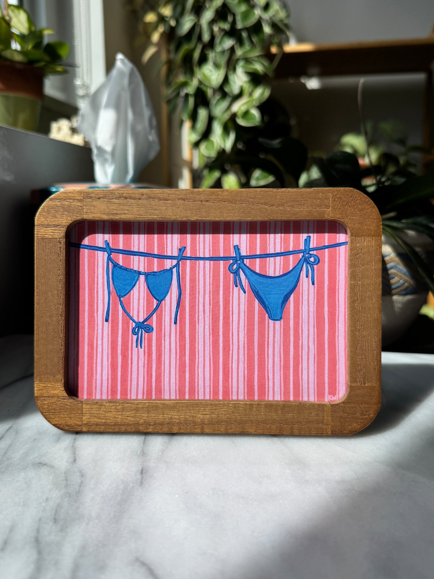 Blue Bikini Art Print