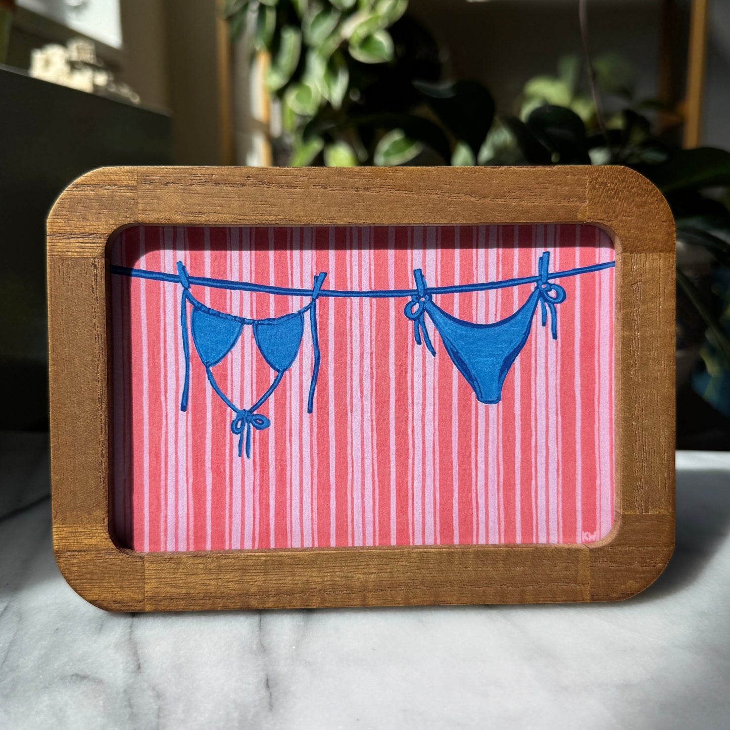 Blue Bikini Art Print