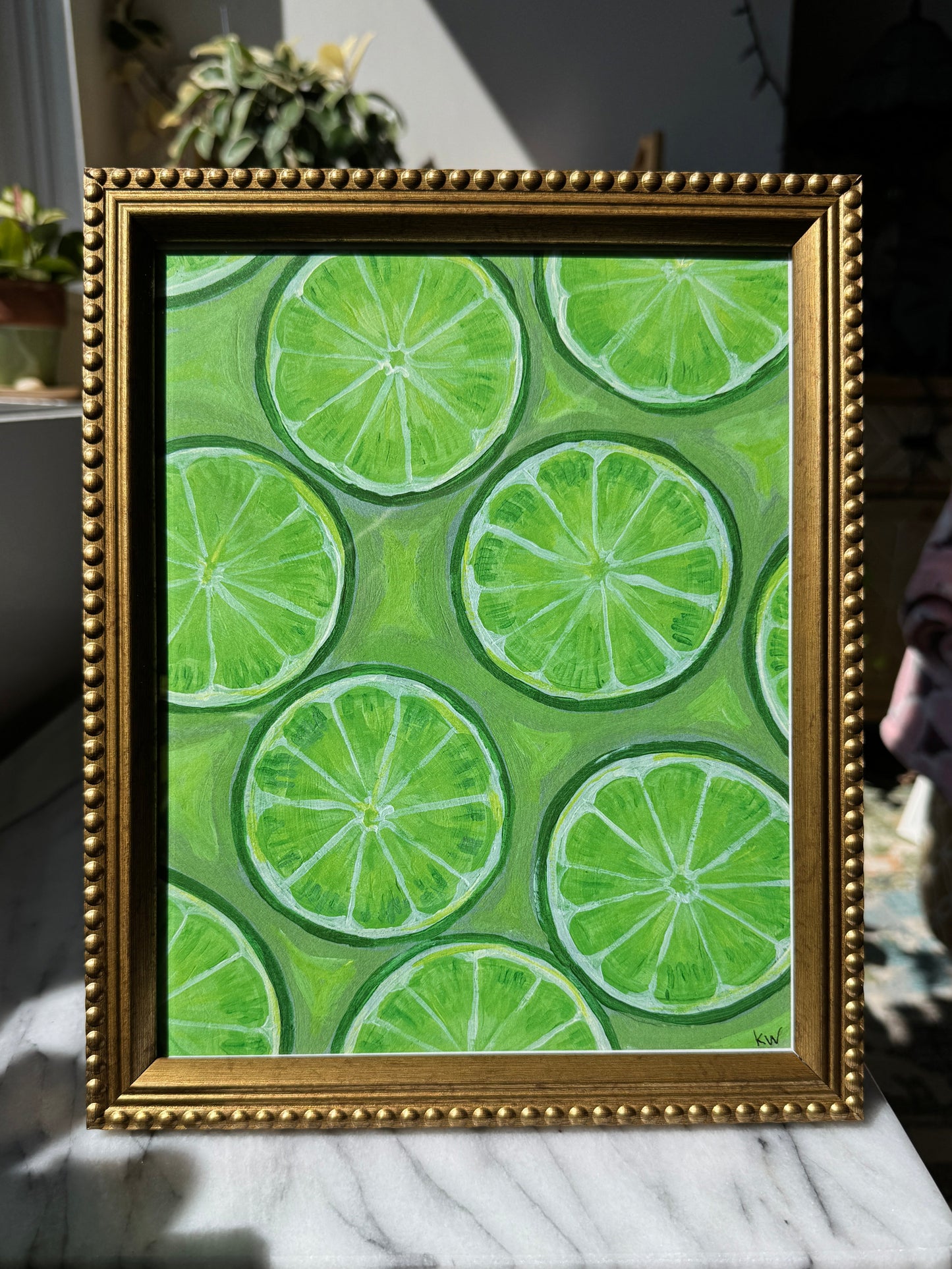 Lime Slices Art Print
