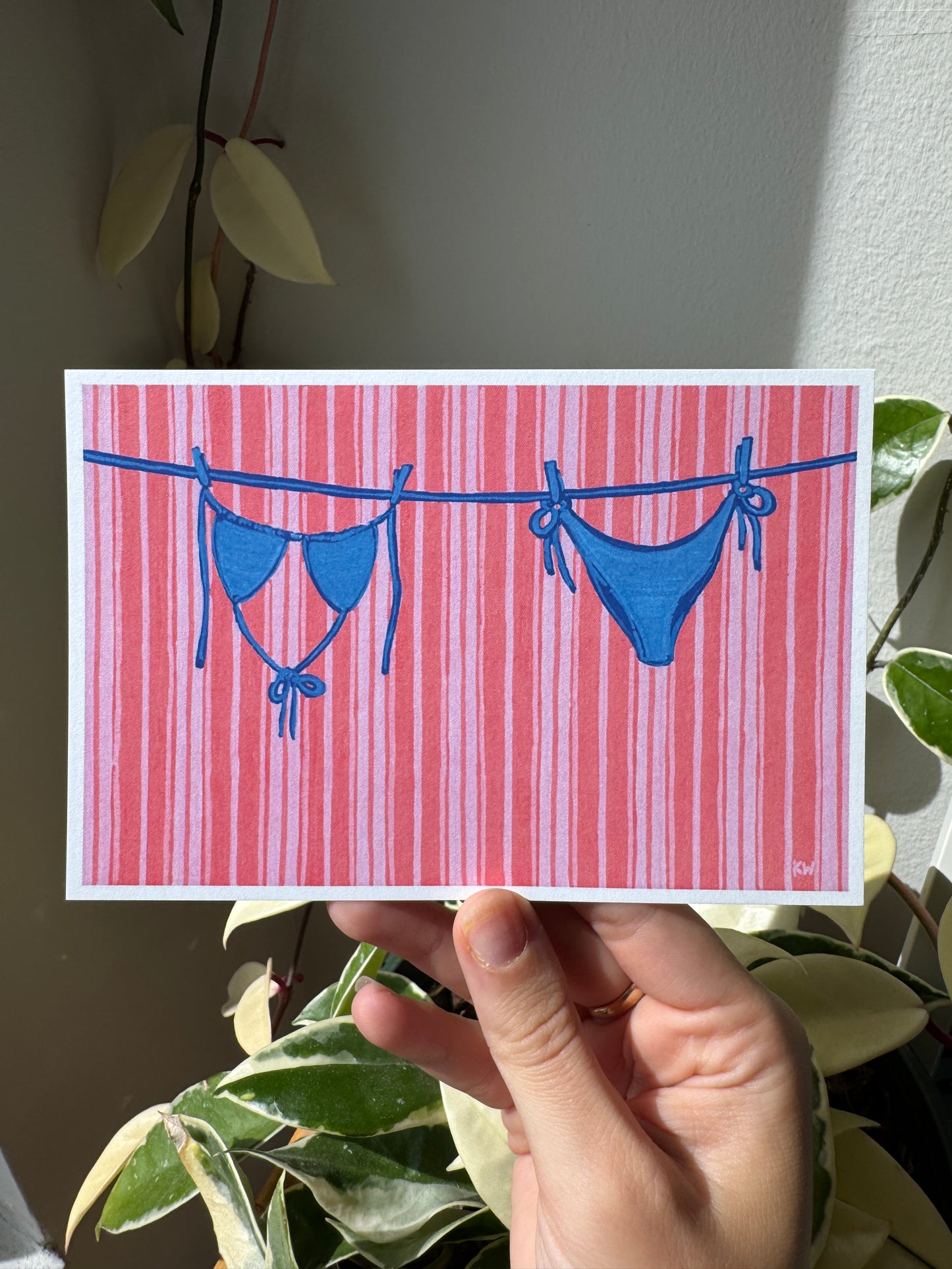 Blue Bikini Art Print