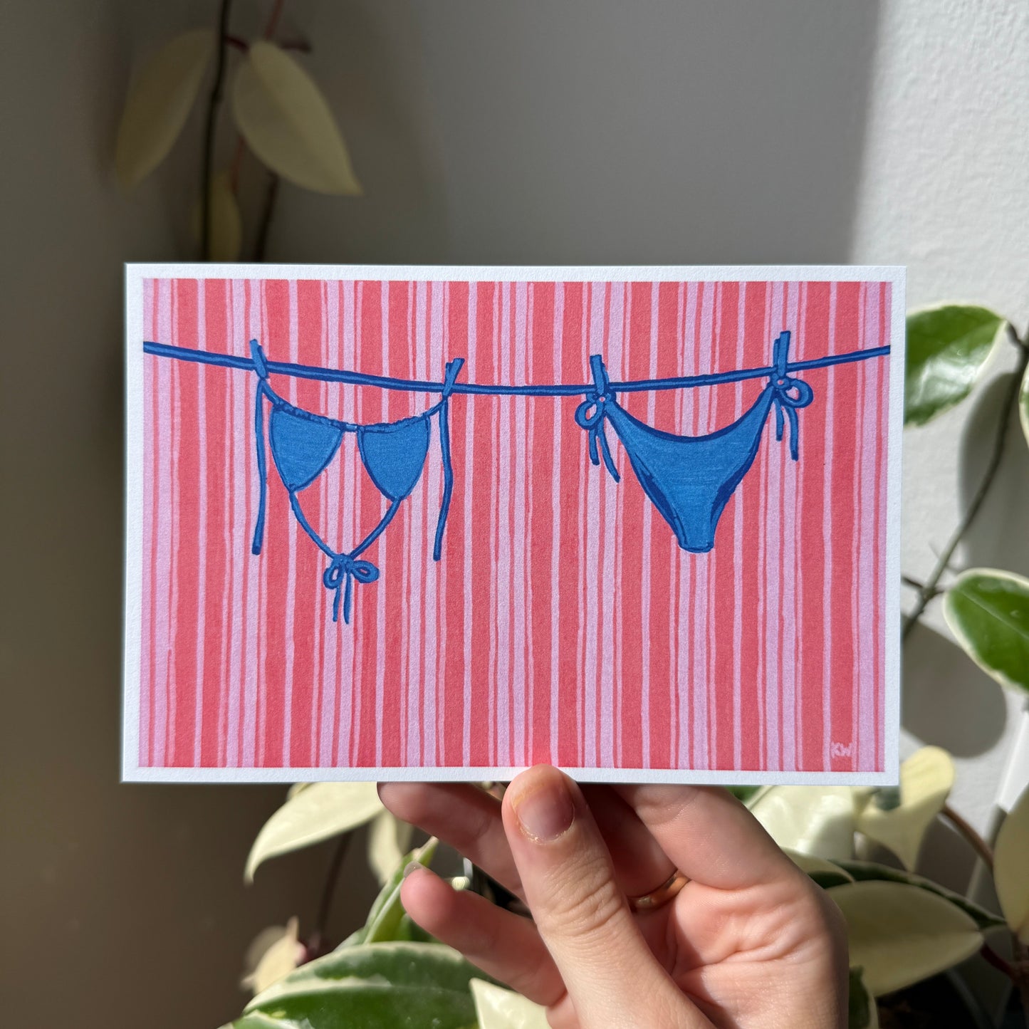 Blue Bikini Art Print