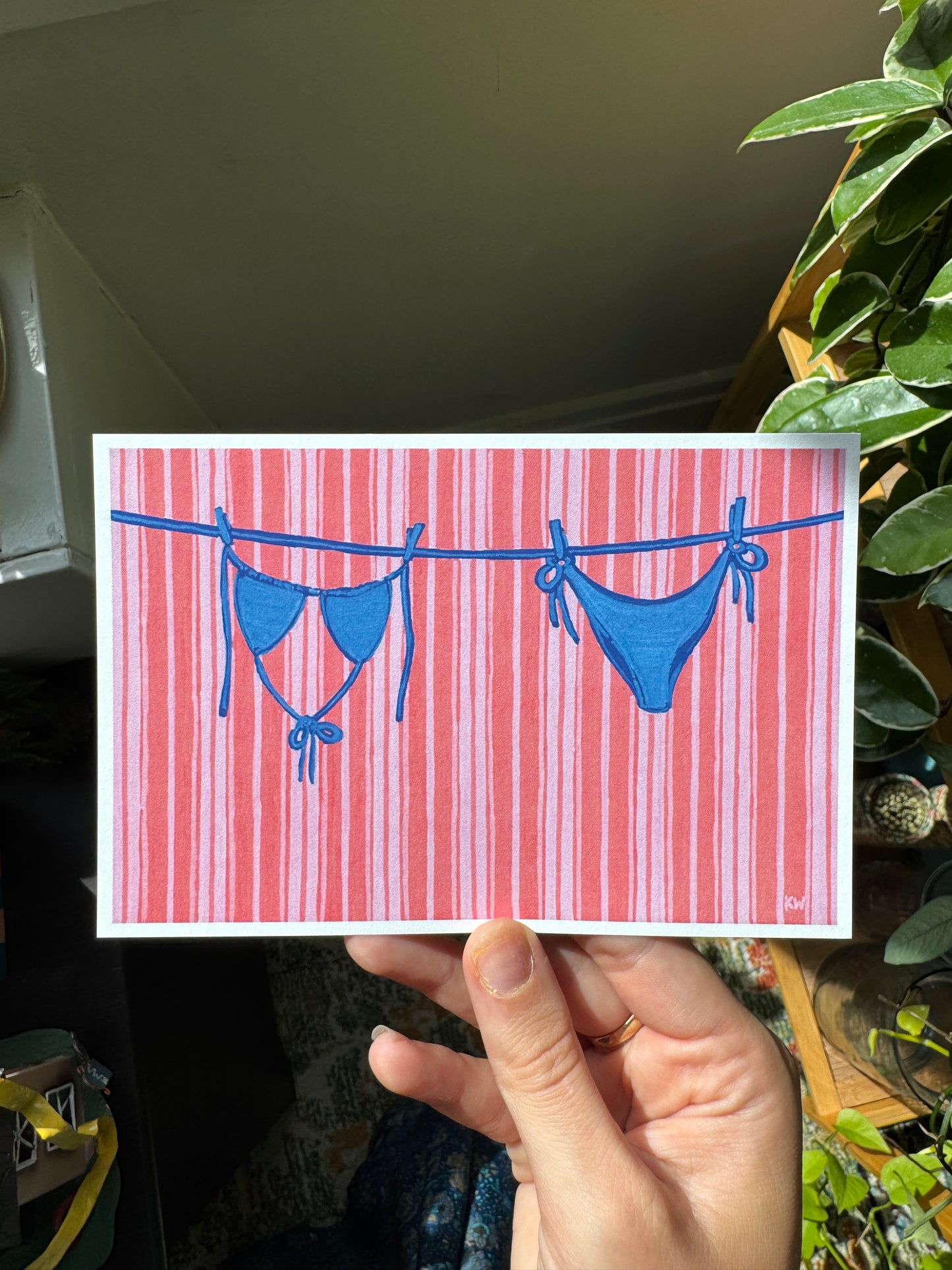 Blue Bikini Art Print