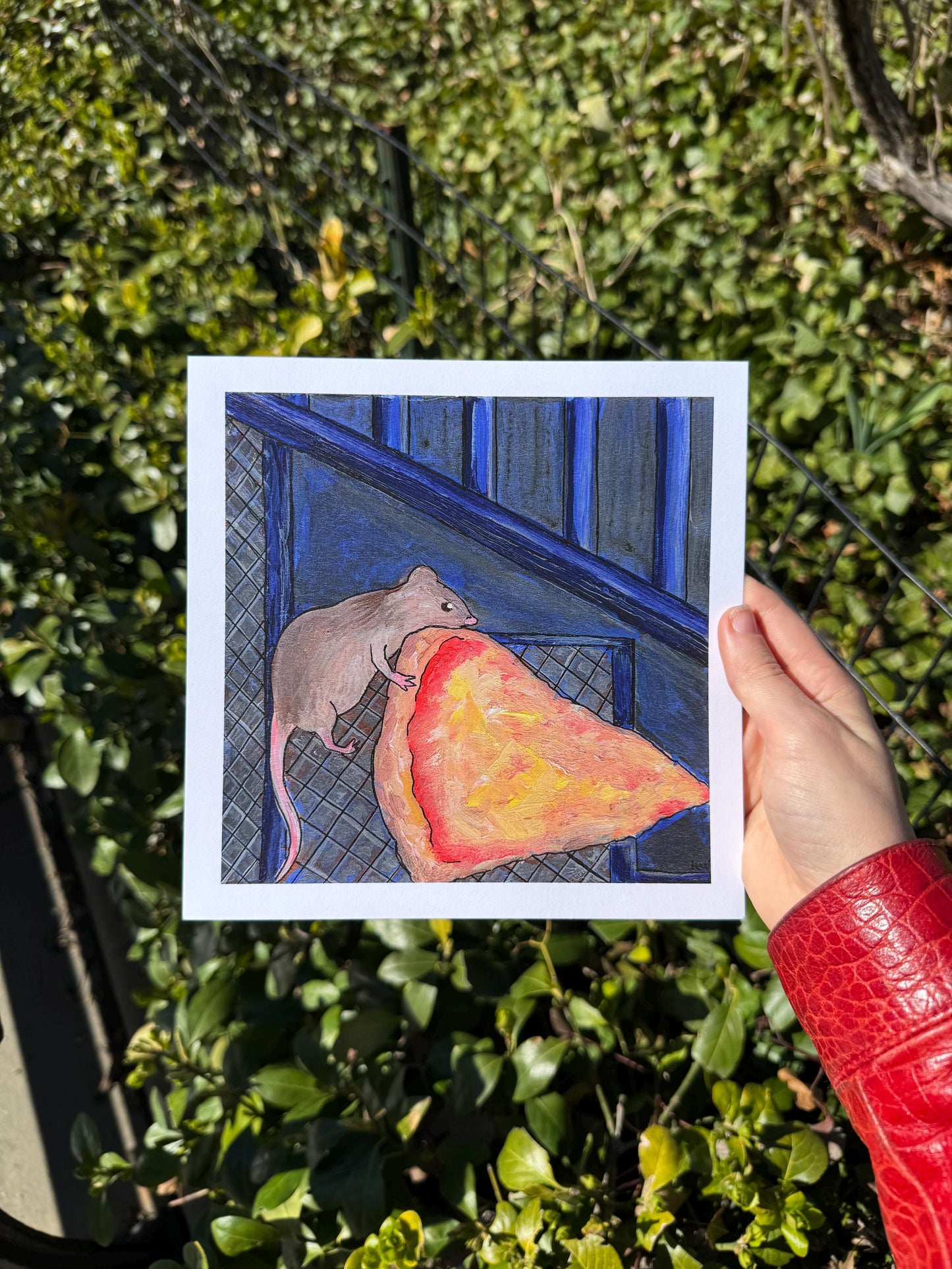 NYC Pizza Rat Art Print