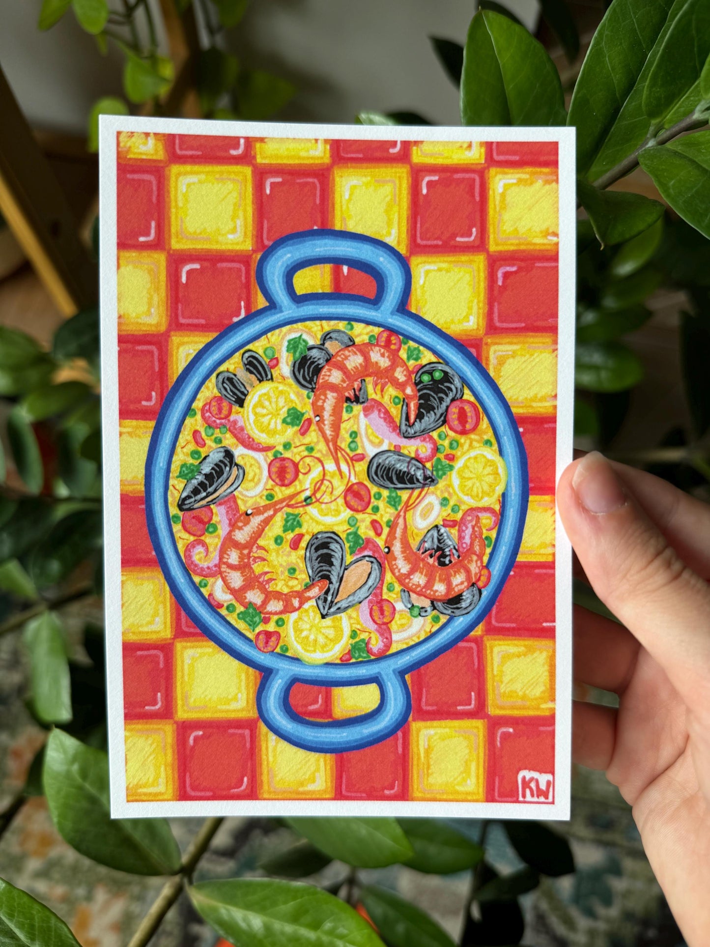 Seafood Paella Art Print