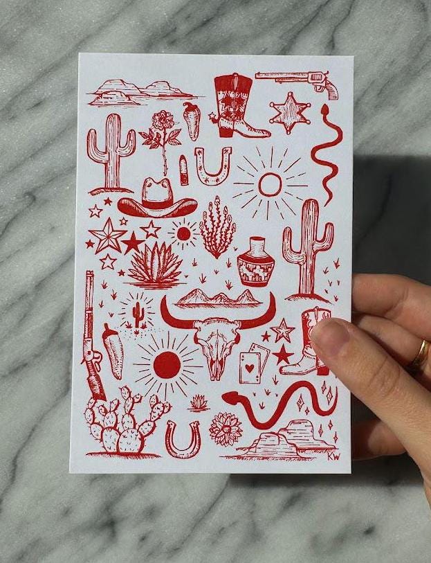 Desert Collage Art Print