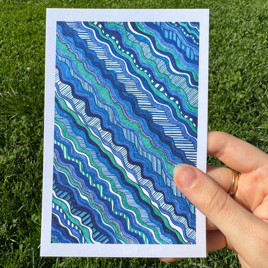Blue Waves Art Print