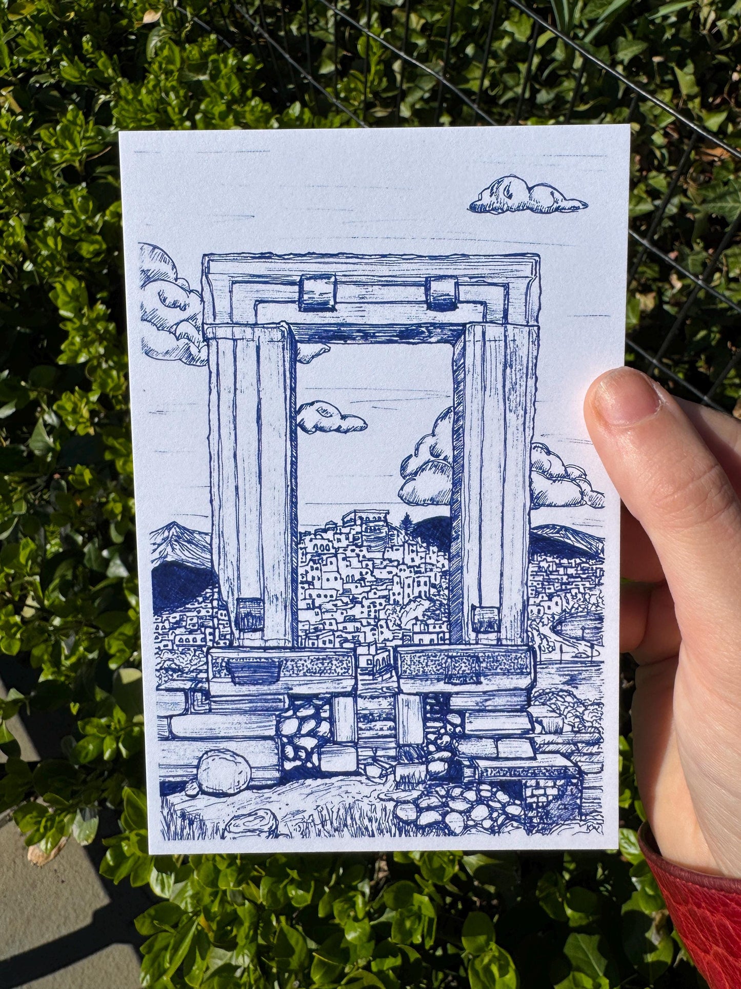 Blue Ink Art Print Bundle of 5