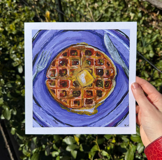 Waffle with Butter and Syrup Art Print