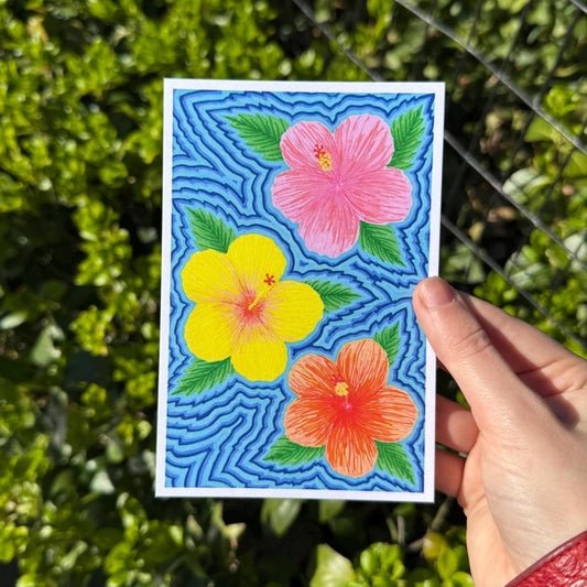 Tropical Hibiscus Flower Art Print