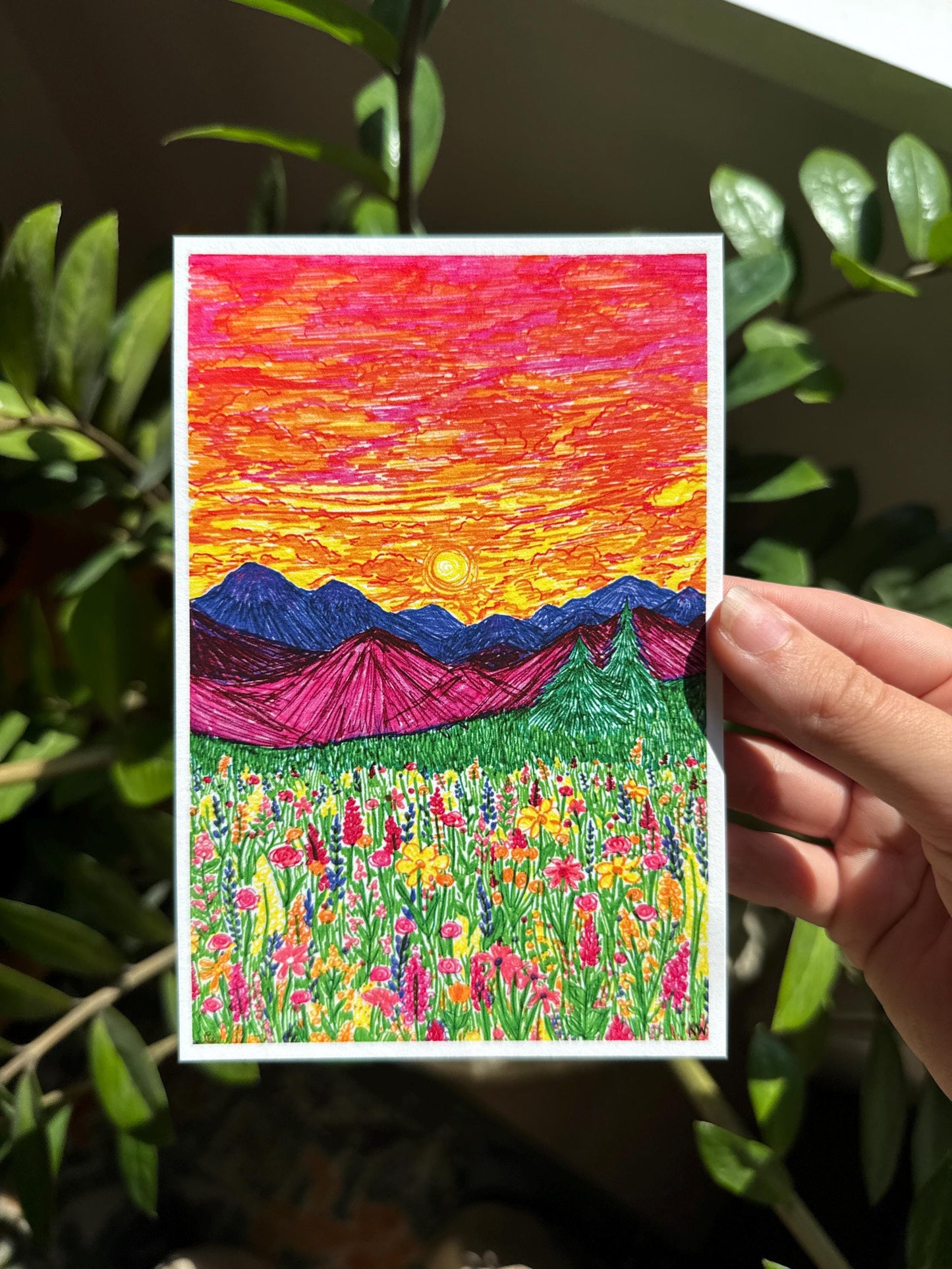 Mountain Sunset Art Print