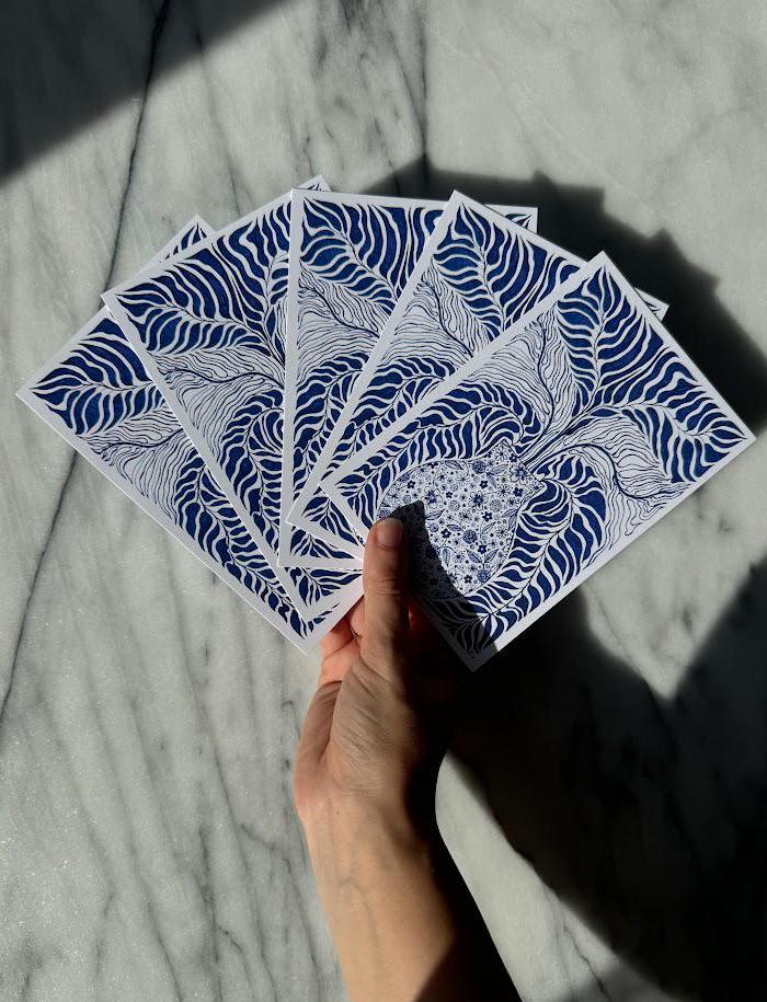 Blue Flower Vase Art Print