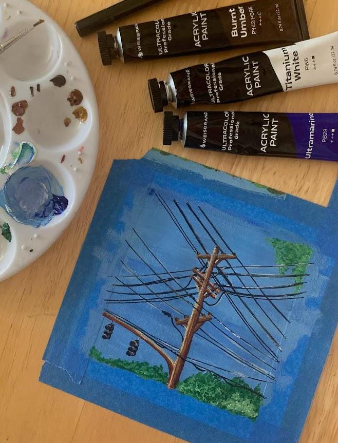 Midwest Powerline Art Print