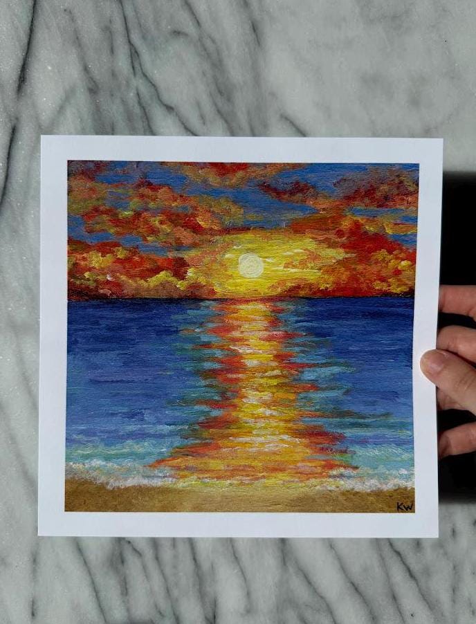 Beach Sunset Art Print