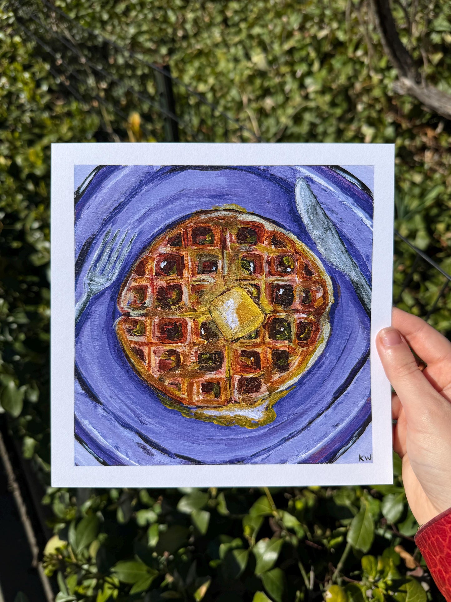 Waffle with Butter and Syrup Art Print