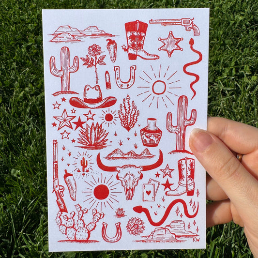 Desert Collage Art Print