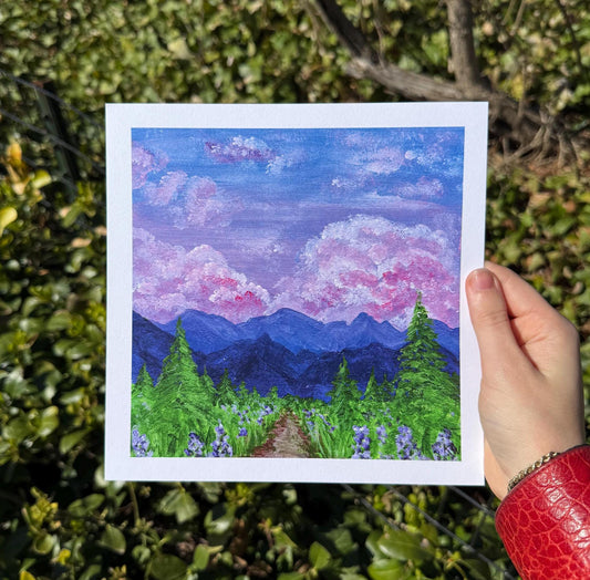 Sunset Mountain Art Print