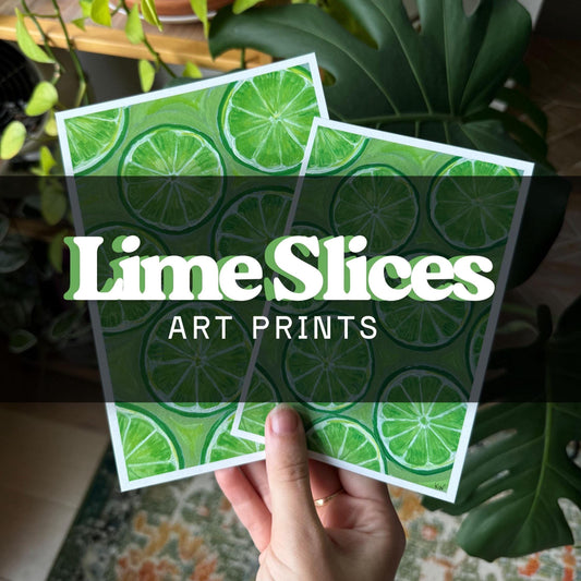 Lime Slices Art Print