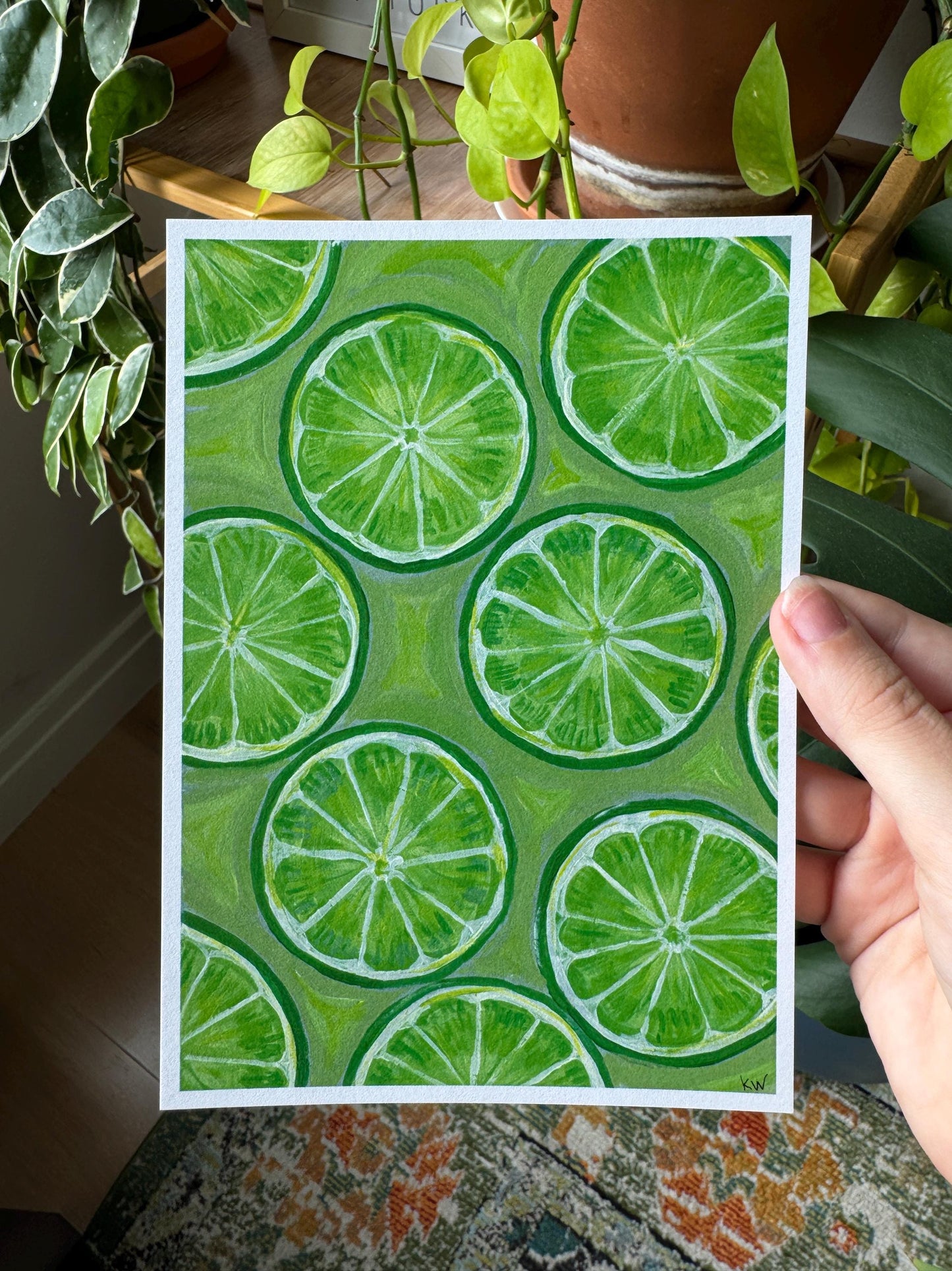 Lime Slices Art Print