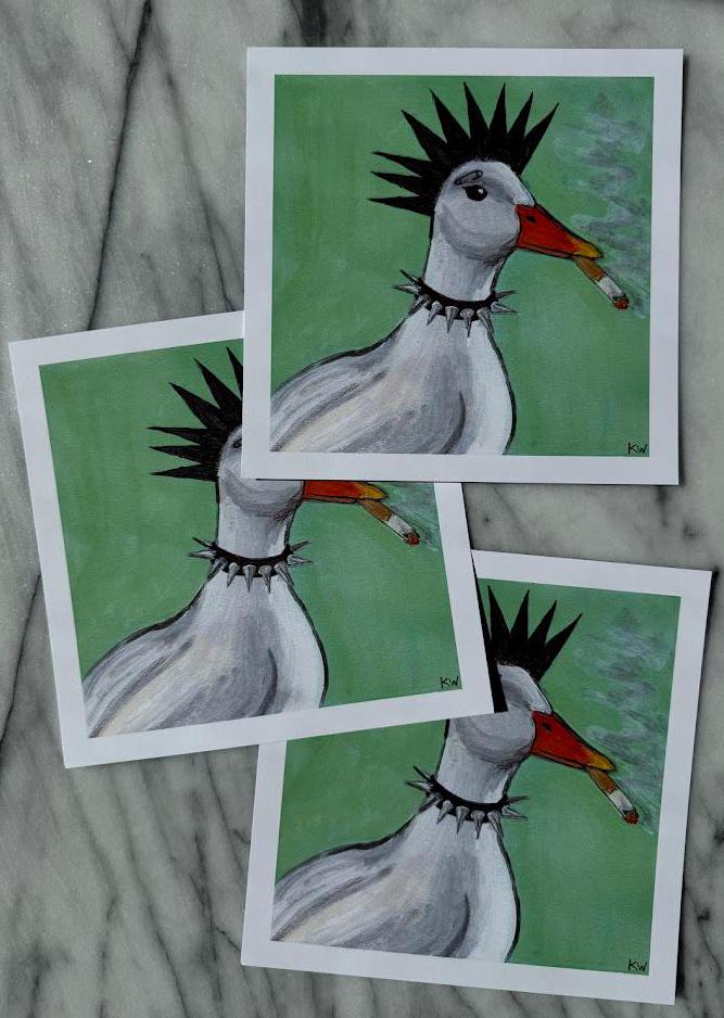 Punk Duck Art Print